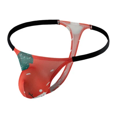 Men Knickers T-Back Lingerie Sexy Panties Briefs Underwear Thongs Pouch Print↔ - Image 1 of 4