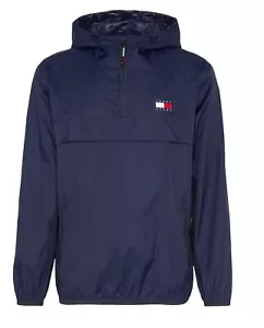 Tommy Vaqueros Chaqueta Cortavientos Hombre Tech Chicago Popover DM15906 Azul - Imagen 1 de 9