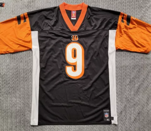Cincinnati BENGALS #9 Carson PALMER FOOTBALL JERSEY Black REEBOK Mens Size XL Cover