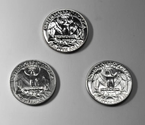 1969 P D S -  PROOF & 2 Uncirculated QUARTER Set 3 Coins Cover