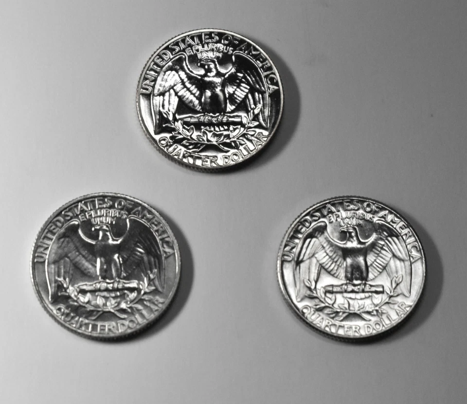 1977 P D S -  PROOF & 2 Uncirculated QUARTER 3 Coin Set - Image 1 of 1