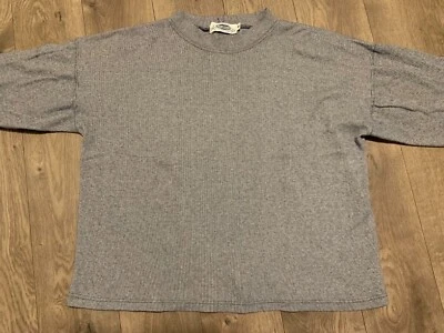 Smythe and Company Pin Stripe Navy 3/4 Sleeve Top Mock Neck Size M Foto 1 de 4