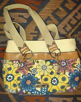 Bolso de Mano Mujer Rosetti Floral Lona Doble 100% Algodón Vinilo Borde Foto 1 de 4