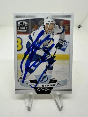 Steven Stamkos Signed Autograph 2019-20 O-Pee-Chee Card #219 Tampa Bay Lightning - Image 1 of 2