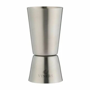 Viners Stainless Steel Barware Double Dual Spirit Measure Cocktail Jigger Silver - Picture 1 of 5
