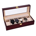 UTEN 6  Slot  Watch Case Piano Lacquer Wood Jewelry Display Case Box Storage