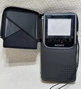 🔥 Sony Watchman FD-270 schwarz s/w tragbarer Fernseher 1987 getestet!🔥 - Bild 1 von 12