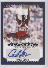 2016 Leaf Pop Century Blue 10/10 Carl Lewis #BA-CL1 Auto 0s3