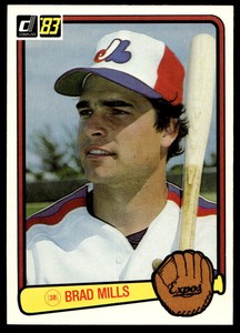 1983 Donruss 366 Brad Mills   Montreal Expos  Baseball Card