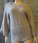 KENJI Gray Oatmeal Thick Knit LAGENLOOK Pullover Wide Sleeve Hoodie Sweater L