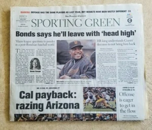 BARRY BONDS - "Bonds says he'll leave with his head held high" 9-23-2007 - Bild 1 von 3