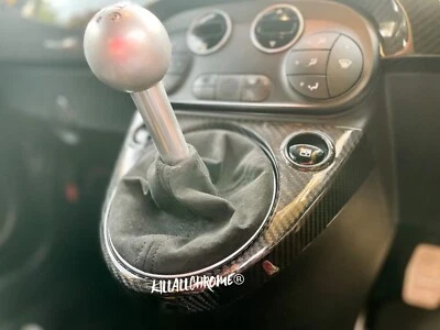 KILLALLCHROME For Abarth 500 Real Carbon Fibre Gear Lever Surround Cover Series 4 500 695