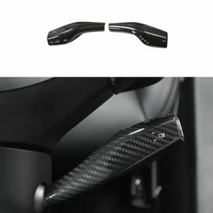 Real Carbon Fiber Wiper Gear Shift Lever Cover Trim For Tesla Model 3 2017-2021 - Picture 1 of 10