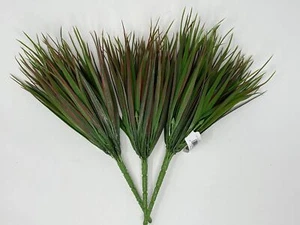 (3 piezas) Arbusto de hierba falso verde y rojo de 12 pulgadas, solo decoración del hogar, envío gratis - Imagen 1 de 3
