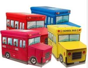 Kids Storage Box Seat Toy Stool Books Clothes Chest Childrens Girls Boys GIFT - Picture 1 of 26