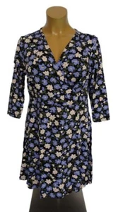 NEU Übergröße schickes Damen Stretch Kleid in Wickeloptik 3/4 Armlänge Gr. 48 - Bild 1 von 3