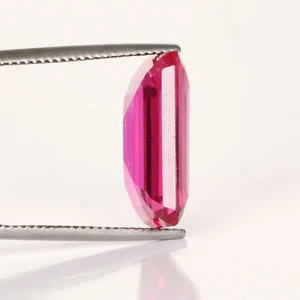 Amazing! Emerald Cut Red Ruby Gem 16.Carat Loose Gemstone For Ring Making - Picture 1 of 3