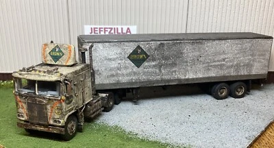 Kenworth K100 1/64 Diecast Rusty Weathered Semi Truck & Trailer Barn Find DCP - Image 1 of 4