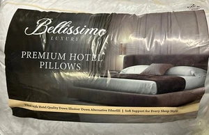 2 Pack Twin Pack Premium Luxury Hotel Pillow STANDARD QUEEN 20” x 28” BELLISIMO - Picture 1 of 8