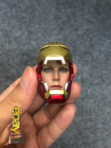 1/6 Hot Toys MMS311 Iron Man 3 Pepper Potts Helmet Head Sculpt for Action Figure Cover