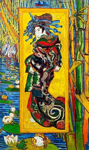 Courtesan by Vincent van Gogh A1 Quality Canvas Print - Picture 1 of 1