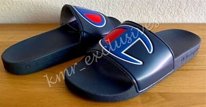 NEW Champion Mens IPO Slide Sandals in Navy Blue with C Logo Size: 10 M - Picture 1 of 11