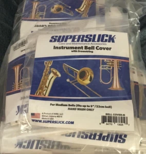"Cubierta de campana de instrumento Superslick con cordón para campanas medianas de latón de hasta 9""" - Imagen 1 de 1