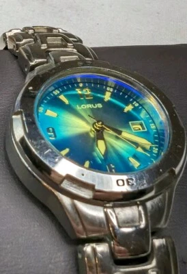 Lorus by Seiko Quartz Watch Blue And Yellow Sunburst Dial Womens Watch LR0614 - image 1 of 4