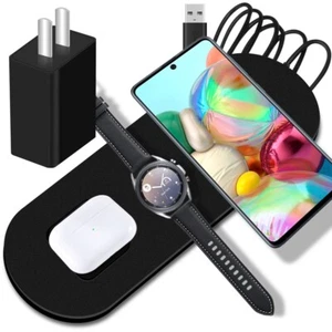 Wireless Charger + USB Power Adapter For Samsung Galaxy Z Fold 2 5G SM-F916U USA - Picture 1 of 1