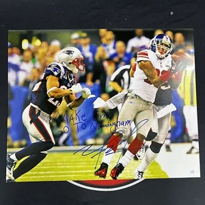 Mario Manningham Autographed New York Giants 16x20 Photo Signed Steiner CX - Picture 1 of 3