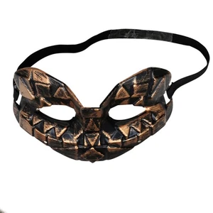 Medieval Knight Costume Battle Halloween Boys Half Mask, Bronze Black, One-Size - Picture 1 of 1