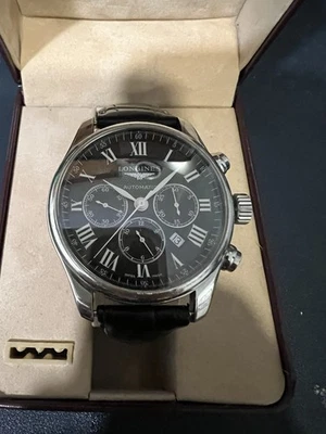 Longines Master Collection L2.629 Automatic Chronograph 40mm leather strap - Image 1 of 4