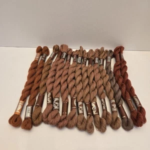DMC Wool Embroidery Floss Broder Medicis Mixed Color 27.3yd Skein Lot of 15 - Picture 1 of 16