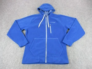 Columbia Jacket Mens Medium Blue Omni-Heat Hooded Full Zip Fleece Outdoors - Picture 1 of 11