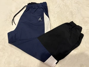 Nike Jordan Track Pants Men’s XL Loose Fit Blue White Black - Picture 1 of 3
