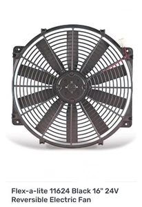 Flex-A-Lite (104695) 11624 24Volt 16" Trimline Aux Reversible Electric Fan New!! - Picture 1 of 8