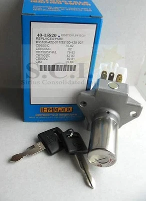 INTERRUPTOR DE ENCENDIDO HONDA CB650 CB750K CB750F CB750C CB900C CBX - con dos llaves Foto 1 de 4