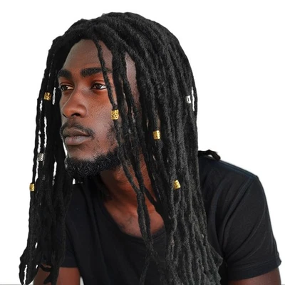 Peluca IMOSA Prefabricada Sintética Cosplay Reggae Rastas Pelucas Afroamericanas (... Foto 1 de 4