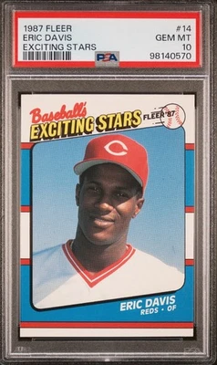 1987 Fleer Exciting Stars #14 Eric Davis PSA 10 Reds! - Image 1 of 3