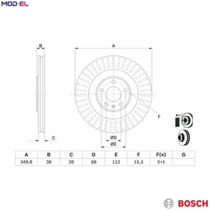 2x BRAKE DISC 0 986 479 E41 FOR VW AUDI A6/Allroad A8L Q7/Van/SUV A7/Sportback - Picture 1 of 9