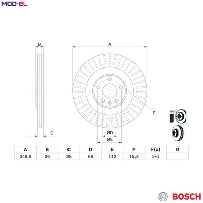 2x BRAKE DISC 0 986 479 E41 FOR VW AUDI A6/Allroad A8L Q7/Van/SUV A7/Sportback - Image 1 of 4