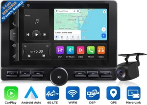 2 DIN 10.1" QLED Android 13 8+128 Car Radio Stereo GPS Navigation CarPlay 4G LTE - Picture 1 of 30