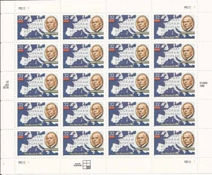US Sheets at Face! 1997 32c Marshall Plan 20 Stamp Sheet Scott #3141 - Picture 1 of 1