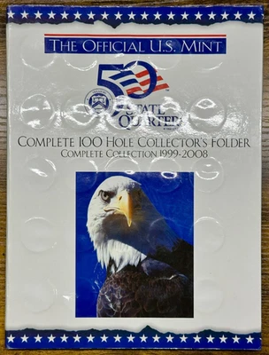 Complete State Quarter Set of 100 UNCIRCULATED Coins ~ P&D Mint in Album - Image 1 of 4