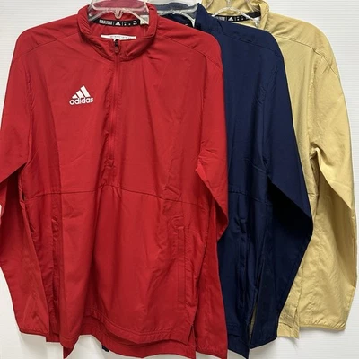 Adidas jacket Men's 1/4 zip pullover loose 3 colors lightweight sizes XS--XL NEW - Image 1 of 4