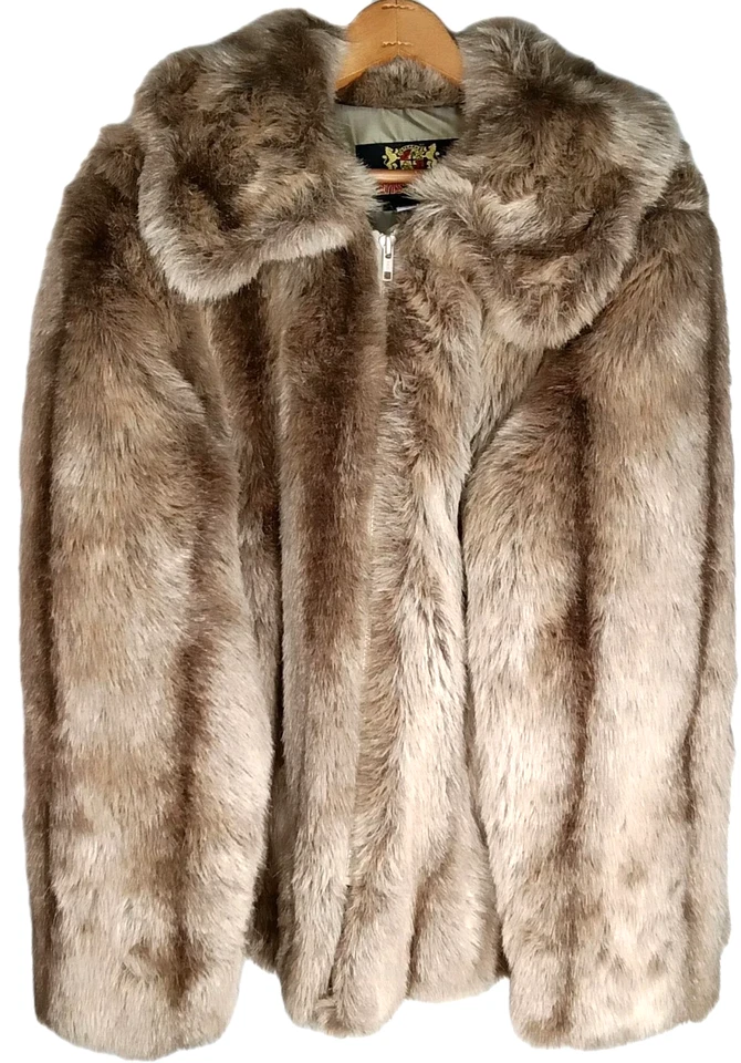 Abrigo Chaqueta De Colección Hansa Branta By Stearns Plumón De Ganso Piel Sintética Marrón Tostado Talla Grande Foto 1 de 4