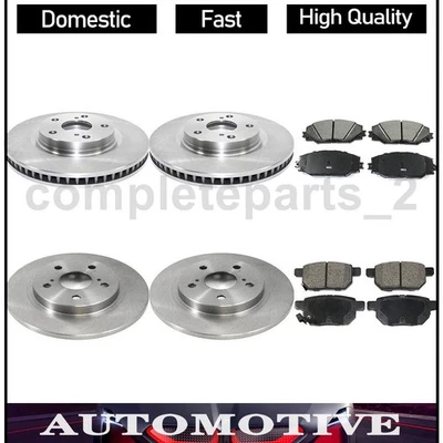 Conjunto de pastilhas de freio a disco rotor de freio a disco compatível com 2017-2018 Toyota Corolla iM DuraGo 6 peças - Imagem 1 de 4