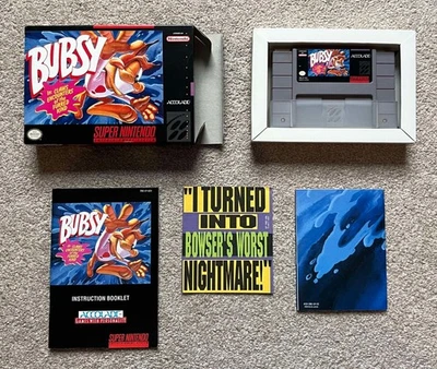 Bubsy - SNES - Super Nintendo - NTSC + Protector - Image 1 of 4