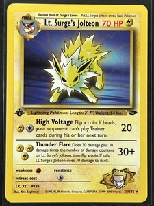 Lt. Surge's Jolteon #028/132 Gym Challenge 1st Ed LP 250001 - Picture 1 of 2