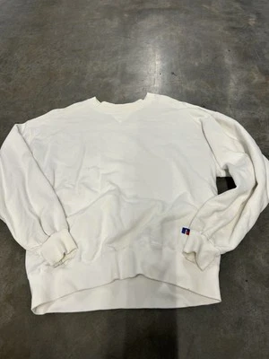 Camisa Atlética De Colección Russell Manga Larga Blanca Talla XL Algodón Alto Foto 1 de 4